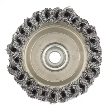 Щетка для УШМ Heavy Duty, 100 мм, М14, "чашка", крученая металлическая проволока  MATRIX 74672 купить в Кургане