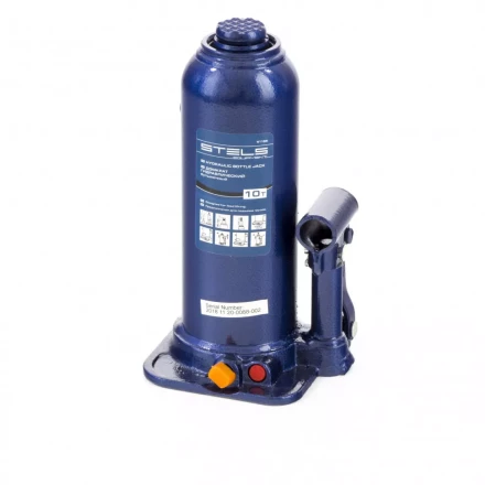 Домкрат гидравлический бутылочный 10 т h подъема 222-447 мм Stels 51166 купить в Кургане