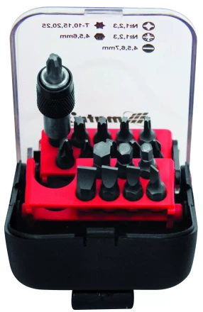 Набор бит, адаптер для бит, сталь S2, 18 предм., в пласт. боксе  MATRIX MASTER 11316 купить в Кургане