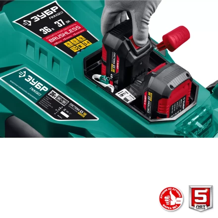 ЗУБР С1-18, 36 В, 37 см, без АКБ, бесщеточная газонокосилка (ГКЛ-3736) купить в Кургане