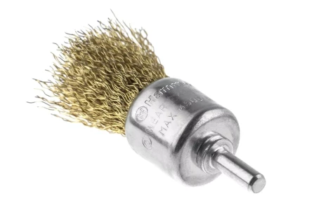 Кордщетка HAMMER кисть 25мм для дрели гофрированная латунированная сталь (207-210) купить в Кургане