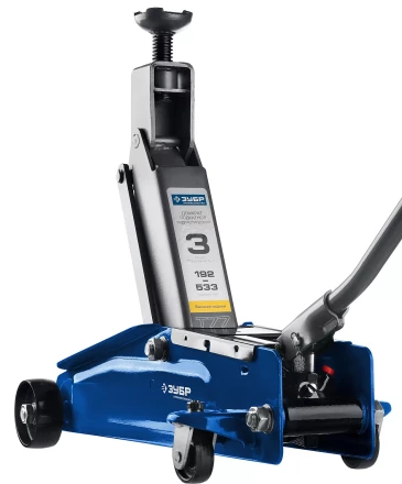 Домкрат гидравлический подкатной T77, 3т, 192-533мм, в кейсе, ЗУБР Профессионал 43055-3-K 43055-3-K купить в Кургане