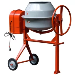 Бетоносмеситель ЗУБР электрический, чугунный венец, 160л, 550Вт ЗБСЭ-160