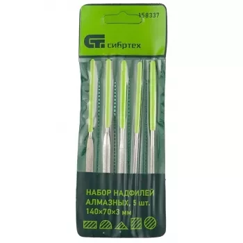 Набор надфилей алмазных 140х70х3 СИБРТЕХ 158337 купить в Кургане
