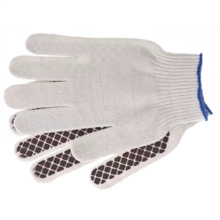 Перчатки трикотажные рисунок ПВХ гель Шахматный облив оверлок Сибртех Россия 67779 купить в Кургане