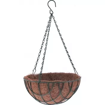 Кашпо подвесное с вкладышем из коковиты полукруглое d25см PALISAD 69024 купить в Кургане