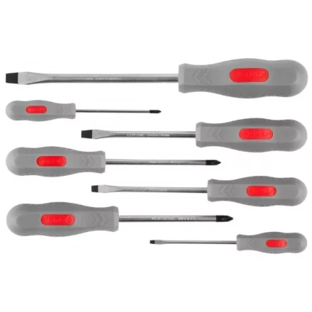 Набор ЗУБР &quot;МАСТЕР&quot;: Отвертки, Cr-v, эргономичная двухкомпонентная рукоятка, 7шт 25065-H7_z02 купить в Кургане