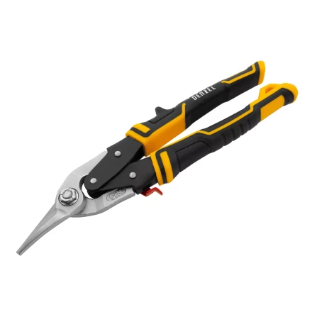 Ножницы по металлу Denzel, 270 мм, прямой и левый рез, сталь-СrMo, трехкомпонентные рукоятки, 78372 купить в Кургане