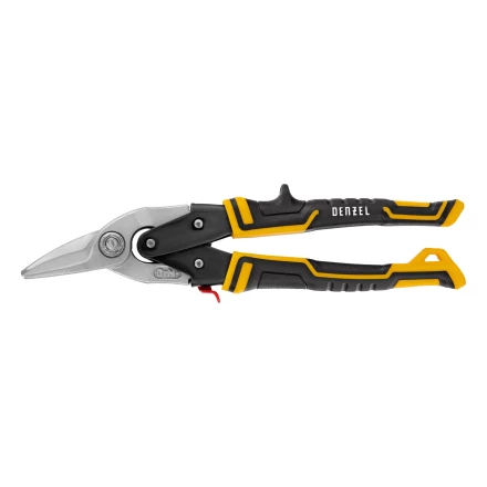 Ножницы по металлу Denzel, 270 мм, прямой и левый рез, сталь-СrMo, трехкомпонентные рукоятки, 78372 купить в Кургане