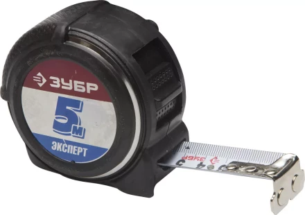 Рулетка ЗУБР &quot;ЭКСПЕРТ&quot; &quot;АНТЕЙ&quot;, металлический обрезиненный корпус, полотно с нейлоновым напылением, 5мх25мм 34053-05-25 купить в Кургане