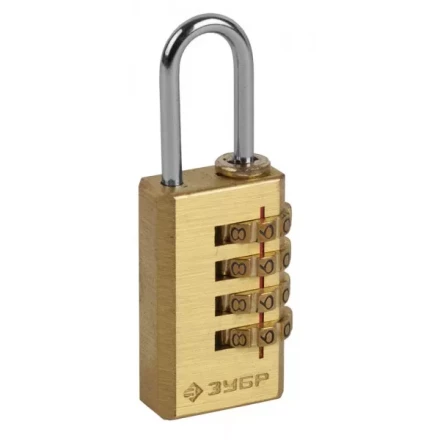 Замок ЗУБР &quot;ЭКСПЕРТ&quot; навесной мини, кодовый, 4 диска 37118-2_z01 купить в Кургане