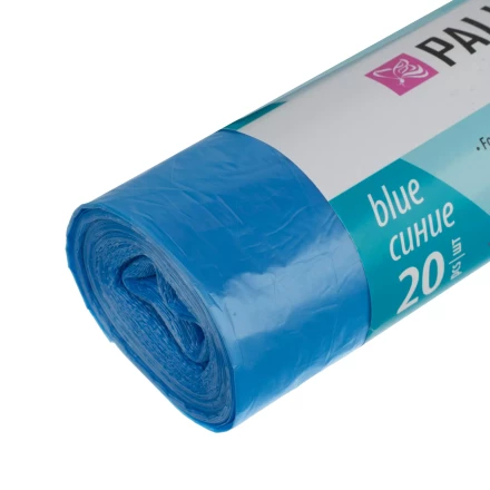 Пакеты для мусора с завязками 60 л x 20 шт., синие, Home Palisad 927205 купить в Кургане