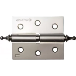 Петля дверная разъемная ЗУБР "ЭКСПЕРТ", 1 подшипник, цвет мат. никель (PN), правая, с крепежом, 75х63х2,5мм,2шт 37605-075-4R