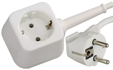 Удлинитель-шнур, 5 м, 3500 Вт, 1 гнездо, ПВС 3x1 мм2, СВЕТОЗАР SV-55013-5 купить в Кургане