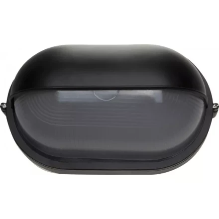 Светильник уличный СВЕТОЗАР влагозащищенный с верхним защитным кожухом, овал, цвет черный, 100Вт SV-57213-B купить в Кургане