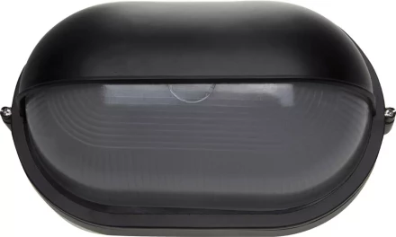 Светильник уличный СВЕТОЗАР влагозащищенный с верхним защитным кожухом, овал, цвет черный, 100Вт SV-57213-B купить в Кургане