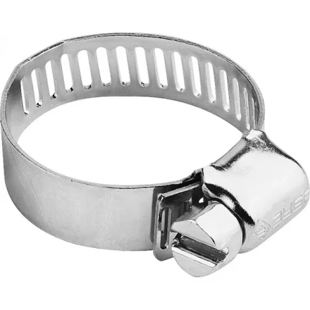 Хомуты ЗУБР &quot;ЭКСПЕРТ&quot;, оцинкованные, просечная лента 8 мм, 10-16 мм, 10 шт 37803-10-16-10 купить в Кургане