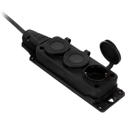 Удлинитель-шнур силовой Denzel Top Series 37421, КГТТ, 10м, 3 розетки, 3 x 1,5 мм, 3 м купить в Кургане