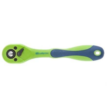 Ключ трещотка двухкомпонентная рукоятка 3/8 СИБРТЕХ артикул 14008 купить в Кургане