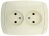 Розетка СВЕТОЗАР "CITY LIGHT" двойная в сборе, без заземления, цвет бежевый, 16А/~250В SV-54202-B купить в Кургане