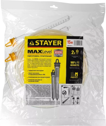 Гидроуровень STAYER &quot;MASTER&quot; с усиленной измерительной колбой большого размера, d 6мм, 15м 579442 купить в Кургане