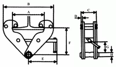 Захват балочный тип JT клипса LB г-п 2 тонн купить в Кургане