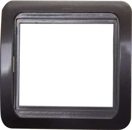 Панель СВЕТОЗАР "ГАММА" накладная, цвет темно-серый металлик, 1 гнездо SV-54145-DM купить в Кургане