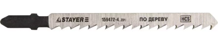 Полотна STAYER &quot;STANDARD&quot;, T101D, для эл/лобзика, HCS, по дереву, фанере, чистый рез, EU-хвост., шаг 4мм, 74мм, 2шт 159472-4_z01 купить в Кургане