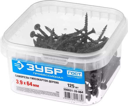 Саморезы ЗУБР СГД 16 х 3.5 мм фосфатированное покрытие 1000 шт Профессионал 300031-35-016 купить в Кургане