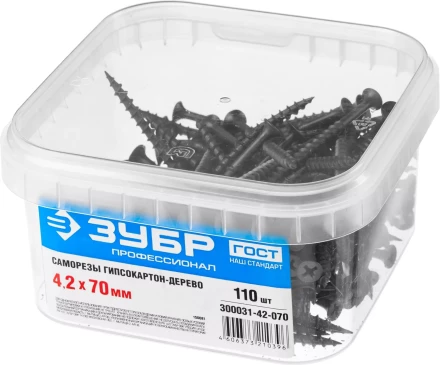 Саморезы ЗУБР СГД 16 х 3.5 мм фосфатированное покрытие 1000 шт Профессионал 300031-35-016 купить в Кургане