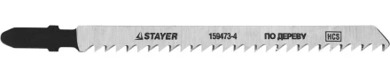 Полотна STAYER &quot;STANDARD&quot;, T301CD, для эл.лобзиков, HCS, по дереву, фанере, ДВП, ДСП, быстр точный рез, EU-хвост., 100/4мм, 2шт 159473-4 купить в Кургане