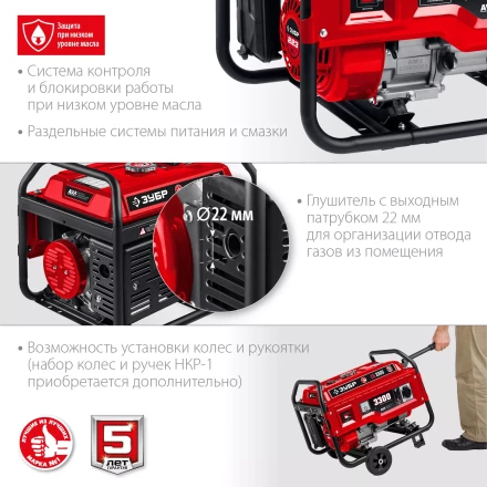 ЗУБР 3300 Вт, бензиновый генератор (СБ-3300) купить в Кургане