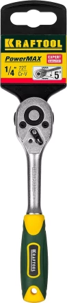 Трещотка для торцовых головок KRAFTOOL &quot;EXPERT&quot;, Сr-V сталь, 72 зубца, 1/4&quot; 27791-1/4_z02 купить в Кургане