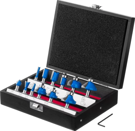 ЗУБР 12 шт, набор профильных фрез по дереву, Профессионал (28796-H12) купить в Кургане