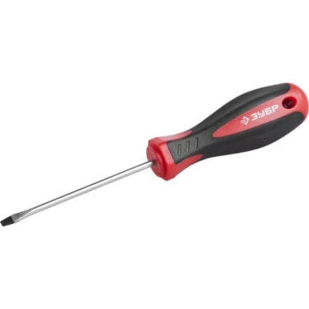 Отвертка ЗУБР &quot;МАСТЕР&quot;, Cr-v, эргономичная двухкомпонентная рукоятка, SL3,0x75мм 25061-3.0-075_z02 купить в Кургане