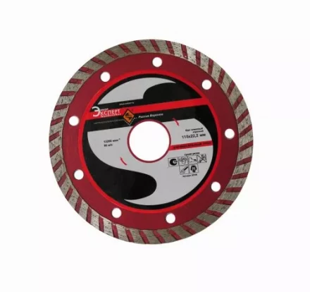 Круг алмазный 115 х 22,2 мм турбо универсальный сухая резка Энкор 25726 купить в Кургане