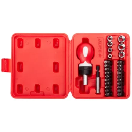 Набор ЗУБР &quot;МАСТЕР&quot; отвертка реверсивная в комплекте с насадками, в боксе, 29 предметов 25420-H29 купить в Кургане