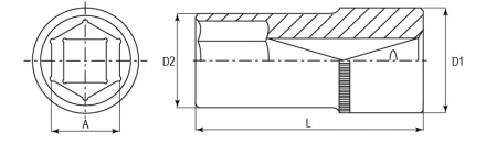 Головка торцевая глубокая 1/4&quot;DR 9 мм S04HD2109 Jonnesway 48005 купить в Кургане