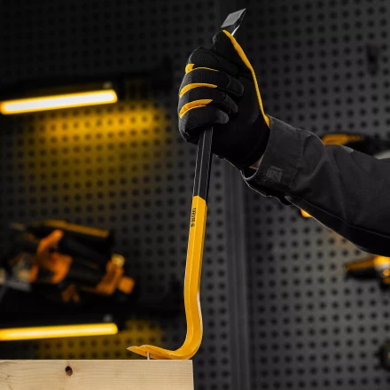 Лом-гвоздодер, Denzel 450 мм, шестигранный 16 мм, окрашенный, сталь 65, 25202 купить в Кургане