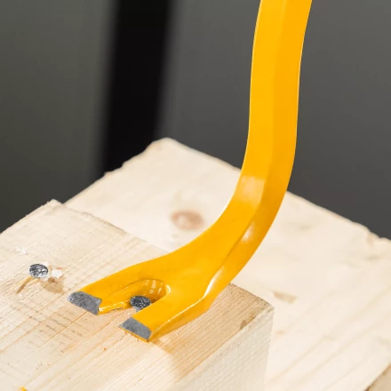 Лом-гвоздодер, Denzel 450 мм, шестигранный 16 мм, окрашенный, сталь 65, 25202 купить в Кургане