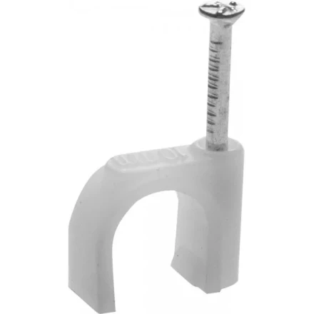 Скоба-держатель для круглого кабеля, с оцинкованным гвоздем, 10 мм, 70 шт, STAYER Master 4510-10 4510-10 купить в Кургане