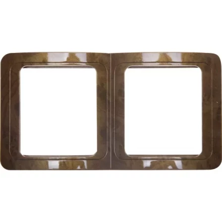 Панель СВЕТОЗАР "ГАММА" накладная, вертикальная, цвет орех, 2 гнезда SV-54147-N купить в Кургане