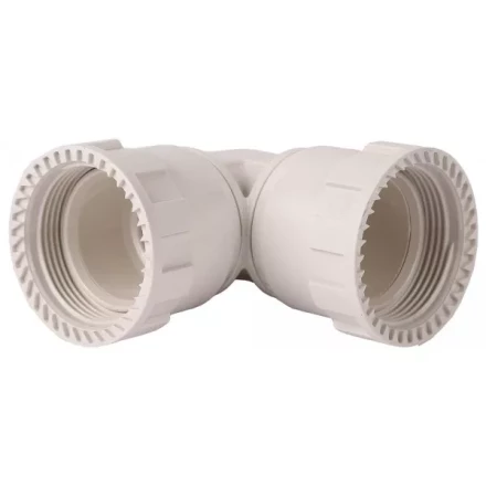 Соединитель ЗУБР &quot;ШиреФит&quot; угловой 90° &quot;накидная гайка - накидная гайка&quot;, 32мм 51497-32 купить в Кургане