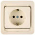 Розетка СВЕТОЗАР &quot;ГАММА&quot; одинарная, с заземлением, цвет бежевый, 16А/~250В SV-54105-B купить в Кургане