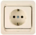 Розетка СВЕТОЗАР &quot;ГАММА&quot; одинарная, с заземлением, цвет бежевый, 16А/~250В SV-54105-B купить в Кургане
