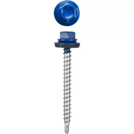 Саморезы СКД кровельные, RAL 5005 синий насыщенный, 51 х 4.8 мм, 250 шт, для деревянной обрешетки, STAYER 30305-48-051-5005 купить в Кургане