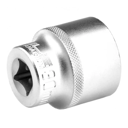 Головка торцевая 30 мм двенадцатигранная CrV под квадрат 1/2 хромированная Stels 13673 купить в Кургане