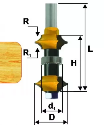 Фреза кром калевочная регул ф22мм хв 12мм 10696 купить в Кургане