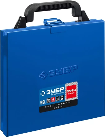 ЗУБР ПРОФ-А, 99 шт, (1-10 мм), сталь Р6М5, класс А, мет.бокс, набор сверл по металлу, Профессионал (29625-H99) купить в Кургане