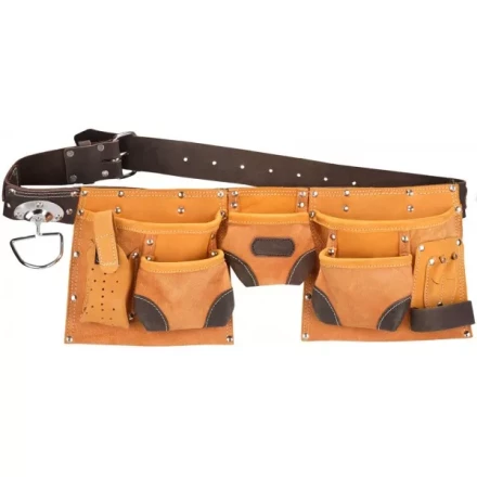 Пояс KRAFTOOL для инструментов, натуральная кожа, 9 карманов 1-38520 купить в Кургане